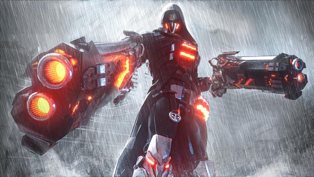 Reaper Overwatch Hero Futuristic Warrior Cinematic 4K PC Wallpaper