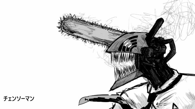 Chainsaw Man Sketch Profile Art High Resolution Desktop Wallpaper