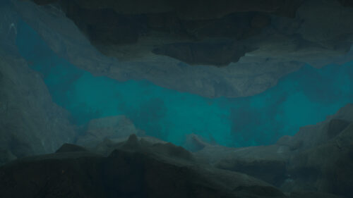 Mysterious Underwater Canyon Blue Depths High Resolution PC Wallpaper