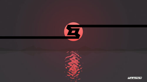 Warsow Game Minimalist Red Sun Abstract Art PC Wallpaper