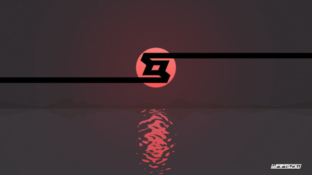 Warsow Game Minimalist Red Sun Abstract Art PC Wallpaper