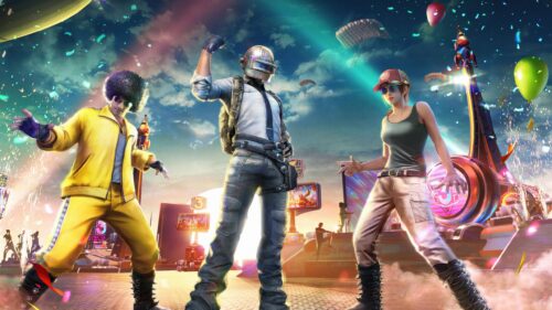 PUBG Mobile Anniversary Celebration Characters Party Desktop Wallpaper