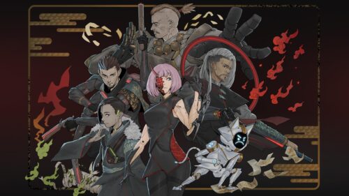 Cyberpunk Samurai Team Fantasy Art Desktop Wallpaper
