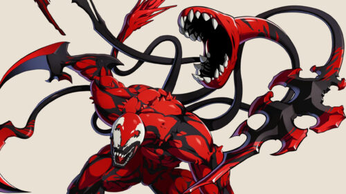 Fierce Carnage Symbiote Red and Black Combat 4K Desktop Wallpaper