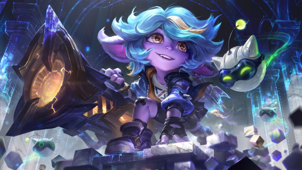 Vex Arcade Skin League of Legends Digital Art 4K Desktop Wallpaper