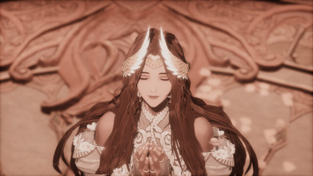 Ethereal Anime Goddess with Serene Expression 4K Desktop Wallpaper