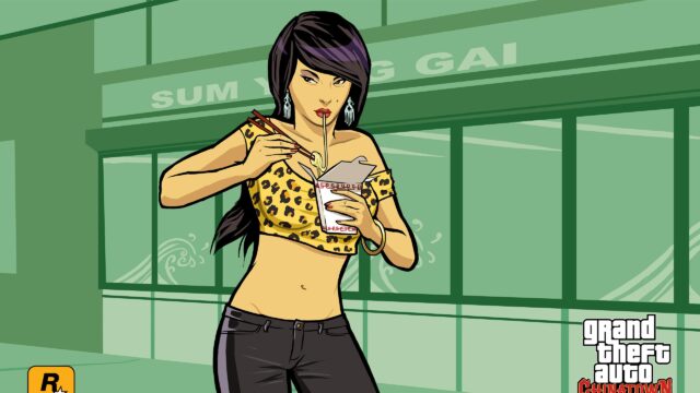 Grand Theft Auto Chinatown Wars Anime Girl Eating Noodles 4K Wallpaper