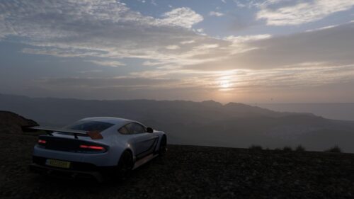 Aston Martin Vulcan GT12 at Sunset Scenic Mountain View PC Wallpaper