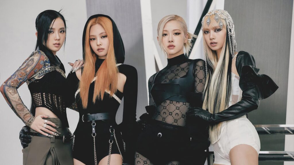 Blackpink Group Members Fashionable Style Portrait 4K Wallpaper