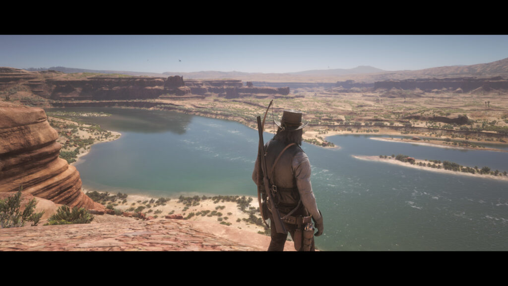John Marston Overlooking the San Luis River Red Dead Redemption 2 4K Desktop Wallpaper