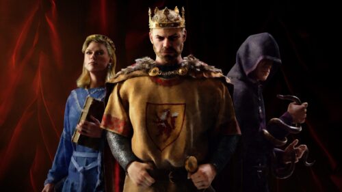 Crusader Kings III Medieval Royal Trio Dark Fantasy PC Wallpaper