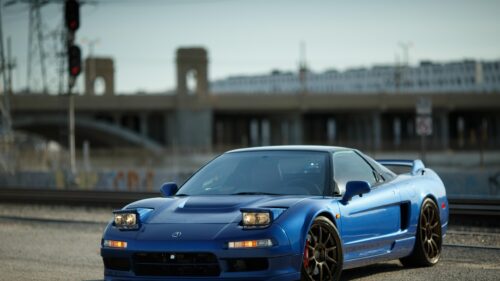 Stunning Blue Acura NSX With Pop-up Headlights 4K Desktop Wallpaper
