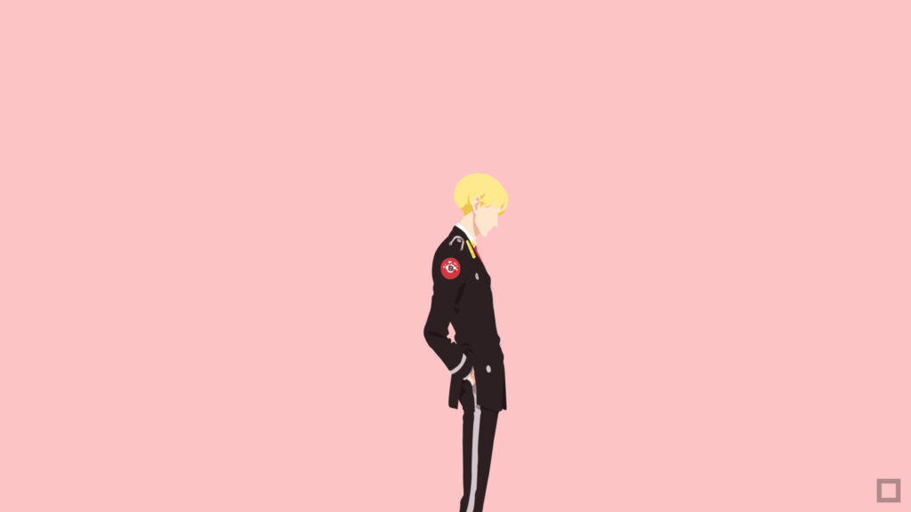 Minimalist Armin Arlert from Attack on Titan Uniform Style Desktop Wallpaper