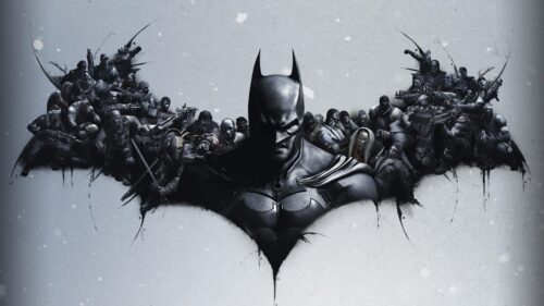 Batman Arkham Origins Heroes and Villains Dark Silhouette 4K Desktop Wallpaper