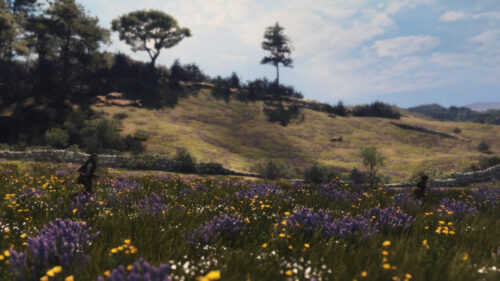 A Plague Tale Requiem Amicia and Hugo Running Through Lavender Fields Desktop Wallpaper
