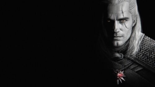 Geralt of Rivia Dark Portrait The Witcher Henry Cavill 4K Wallpaper
