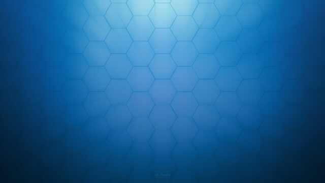 Minimalist Blue Hexagon Geometric Pattern 4K Desktop Wallpaper