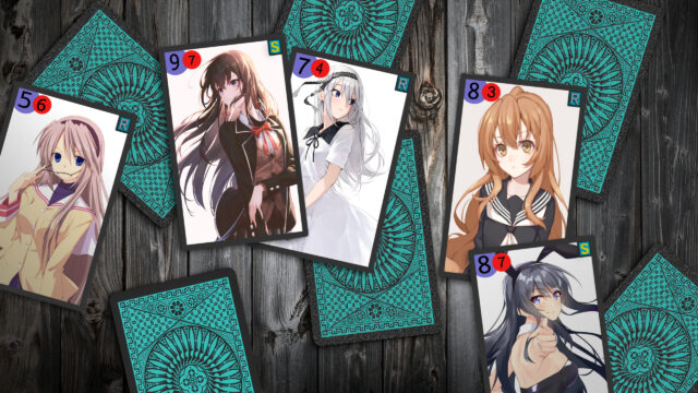 Anime Girls Card Game Aesthetic 4K PC Desktop Wallpaper