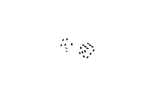 Minimalist Dice Pair Floating Against Clean White Background PC Wallpaper