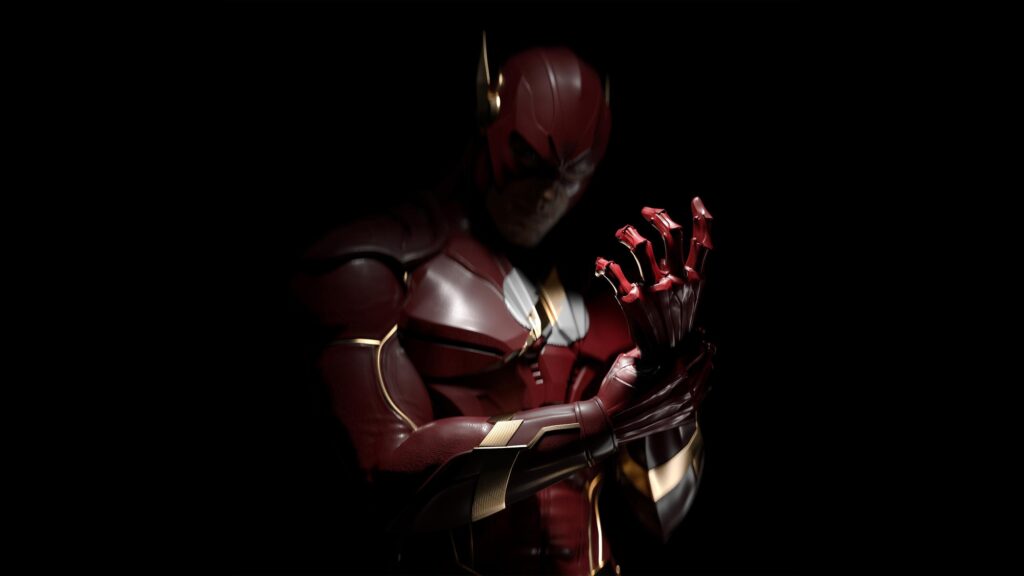 The Flash Cinematic Suit Close Up 4K Desktop Wallpaper