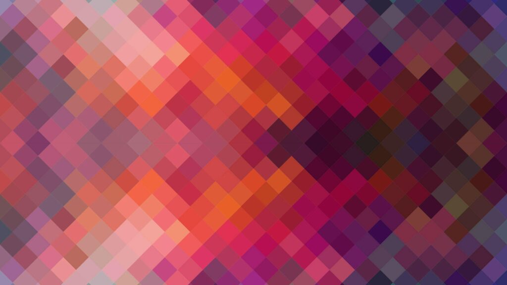 Abstract Geometric Pixel Art Gradient Red and Purple Desktop Wallpaper