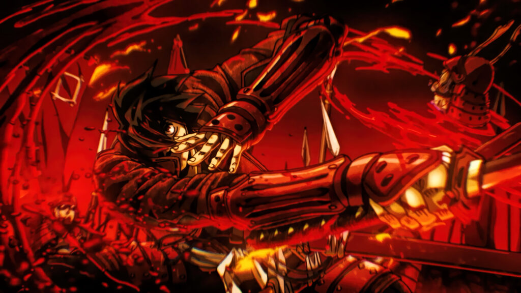 Intense Anime Samurai Battle Action 4K Desktop Wallpaper
