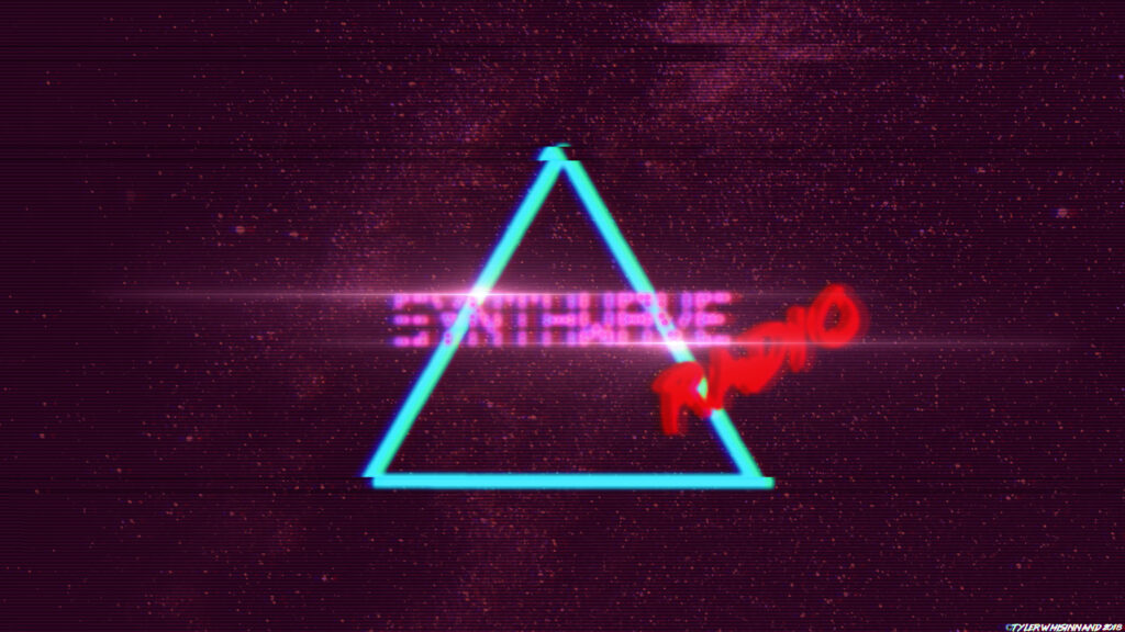 Synthwave Radio Neon Triangle Aesthetic Cyberpunk PC Wallpaper