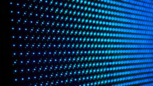 Abstract Glowing Blue LED Light Matrix Tech Pattern 4K Desktop Wallpaper