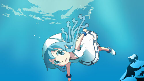 Squid Girl Ika Musume Underwater Anime Scene 4K Desktop Wallpaper