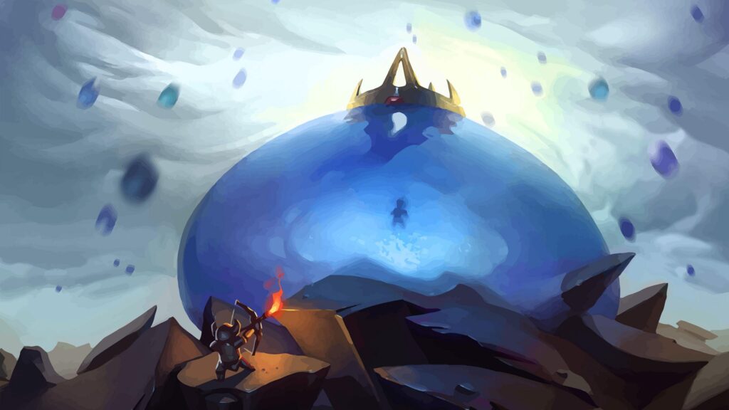King Slime Fantasy Warrior Archery Battle PC Wallpaper