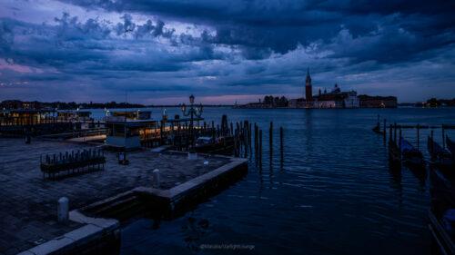 Serene Twilight View of Venice Canal with San Giorgio Maggiore PC Wallpaper