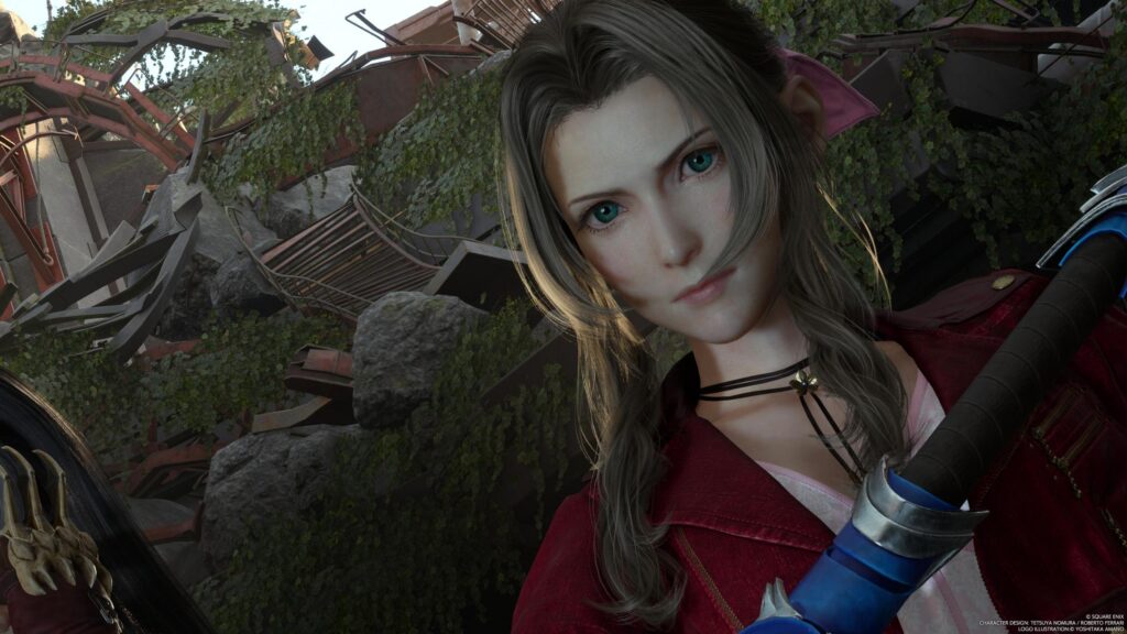 Aerith Gainsborough Final Fantasy VII Rebirth Portrait 4K Wallpaper