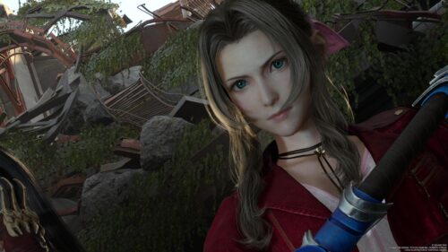 Aerith Gainsborough Final Fantasy VII Rebirth Portrait 4K Wallpaper