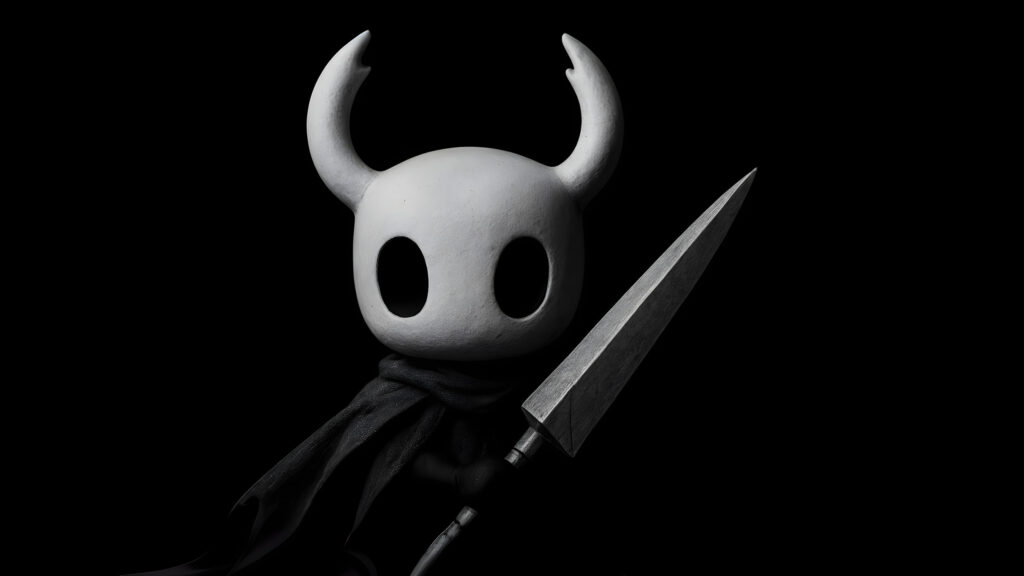 Hollow Knight Dark Minimalist Cinematic Character 4K Wallpaper