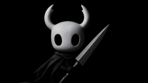 Hollow Knight Dark Minimalist Cinematic Character 4K Wallpaper