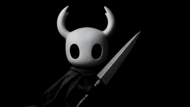 Hollow Knight Dark Minimalist Cinematic Character 4K Wallpaper