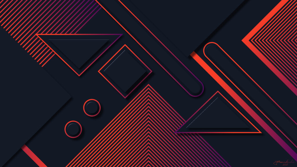 Minimalist Abstract Geometric Dark 4K Desktop Wallpaper