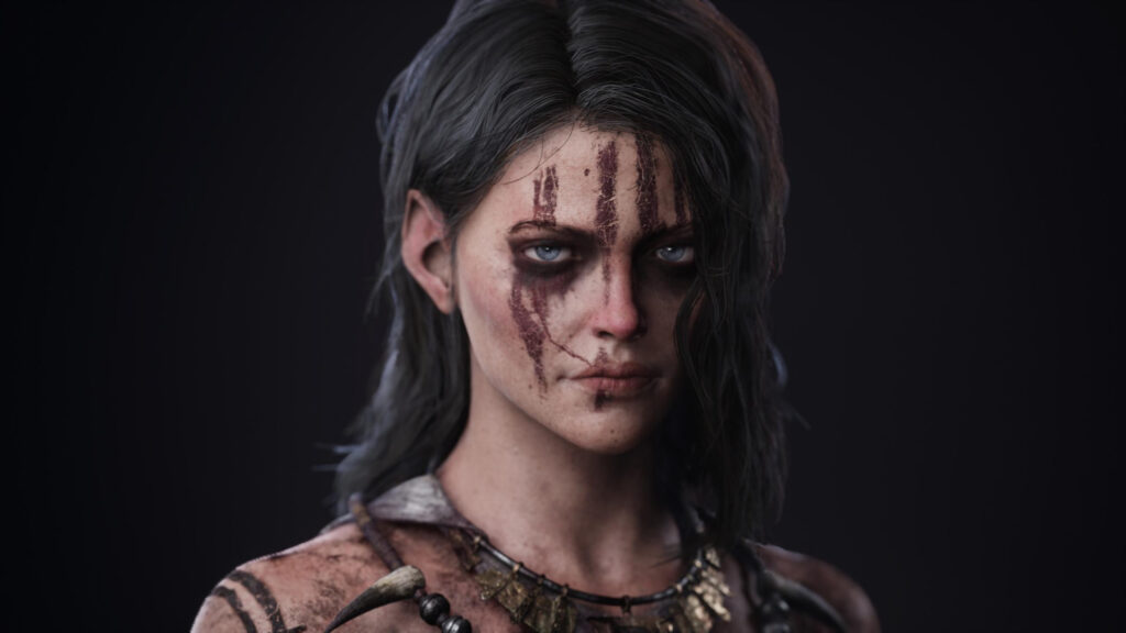 Senua from Hellblade Cinematic Portrait 4K Desktop Wallpaper