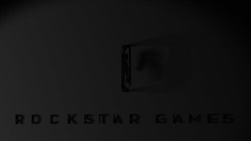 Minimalist Rockstar Games Logo 3D Dark Background PC Wallpaper