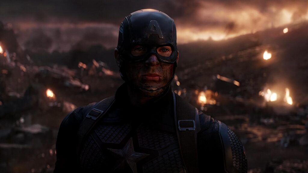 Captain America Standing on Battlefield Avengers Endgame Desktop Wallpaper