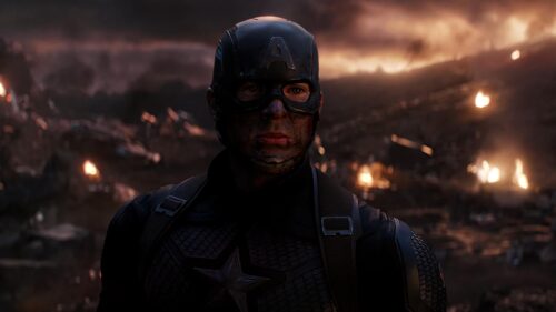 Captain America Standing on Battlefield Avengers Endgame Desktop Wallpaper