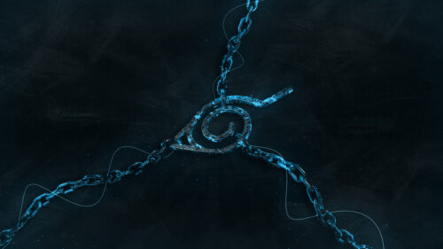 Naruto Uzumaki Konoha Leaf Village Symbol with Chains PC Wallpaper