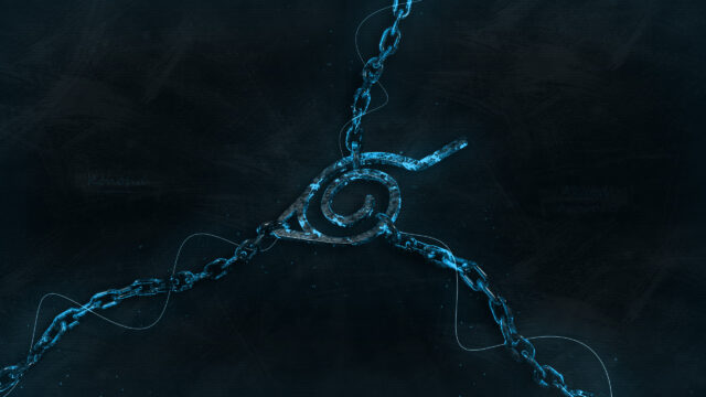 Naruto Uzumaki Konoha Leaf Village Symbol with Chains PC Wallpaper