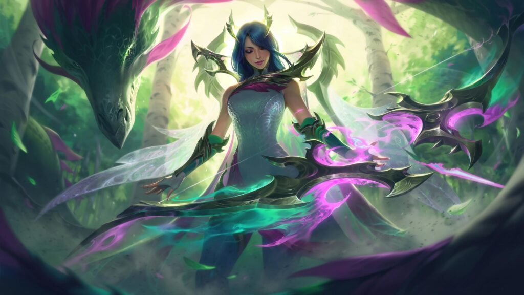 Ashe Faerie Court League of Legends Fantasy Art 4K PC Wallpaper