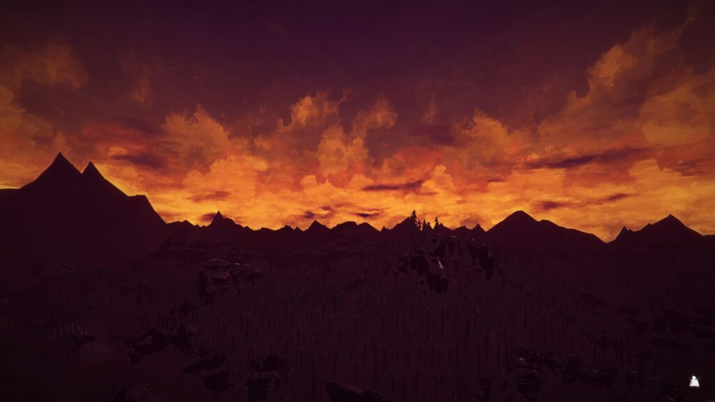 Dramatic Volcanic Mountain Sunset Silhouette Desktop Wallpaper
