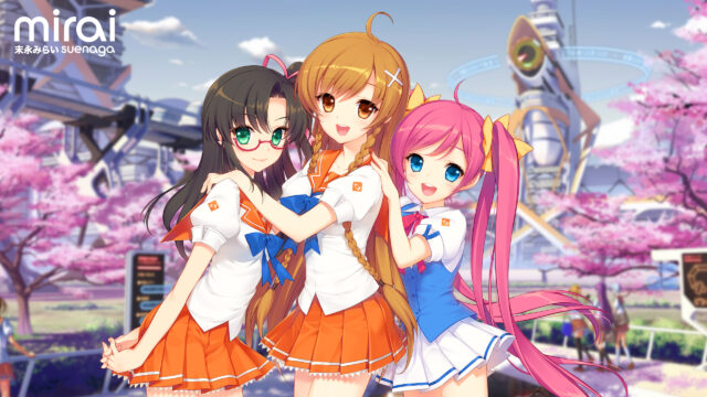 Mirai Suenaga and Friends Anime Students Desktop Wallpaper