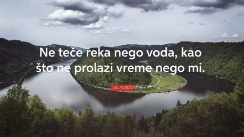 Stunning Meander River Landscape with Philosophical Quote Desktop Wallpaper
