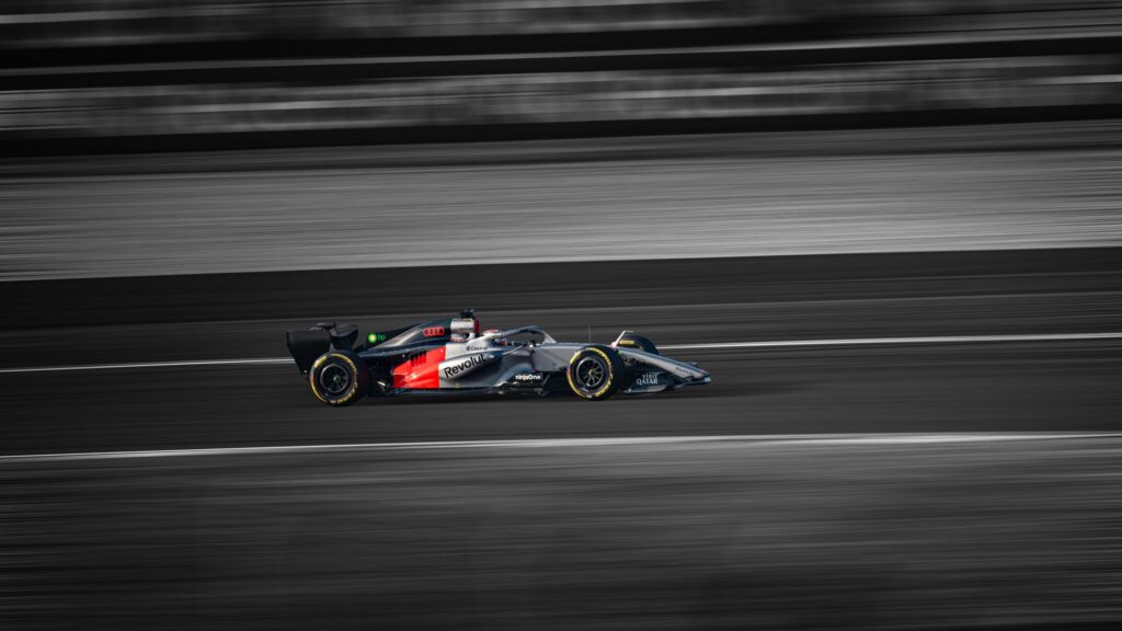 Audi Formula 1 Race Car Speed Motion Blur 4K Desktop Wallpaper