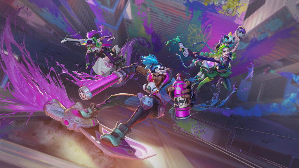 League of Legends Street Demons Character Action Art 4K Desktop Wallpaper