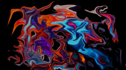 Vibrant Fluid Abstract Liquid Flow Art Desktop Wallpaper